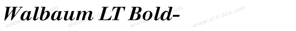 Walbaum LT Bold字体转换